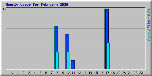 Hourly usage for February 2026
