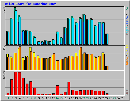 Daily usage for December 2024