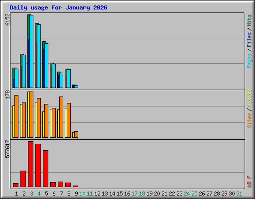 Daily usage for January 2026