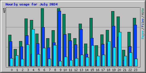 Hourly usage for July 2024