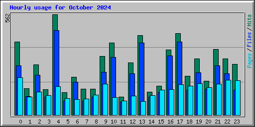 Hourly usage for October 2024