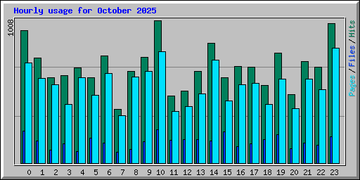 Hourly usage for October 2025