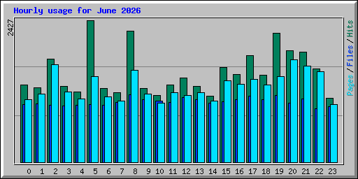 Hourly usage for June 2026
