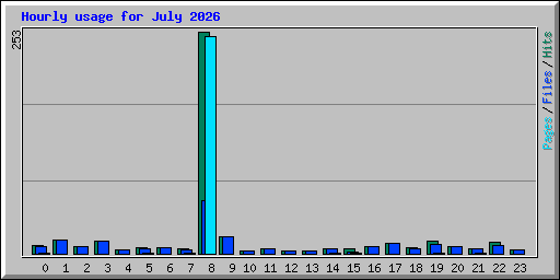 Hourly usage for July 2026