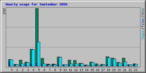 Hourly usage for September 2026