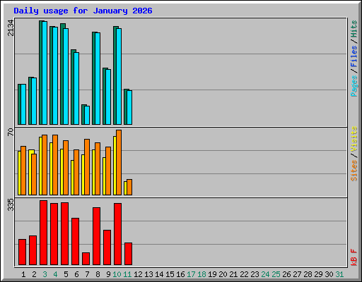 Daily usage for January 2026