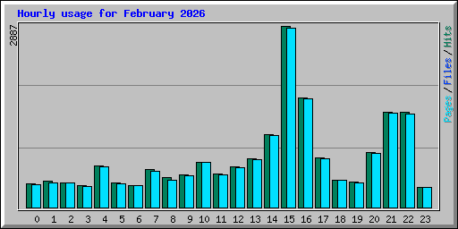 Hourly usage for February 2026