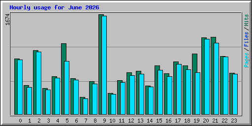 Hourly usage for June 2026