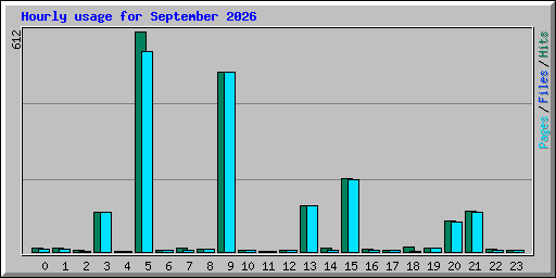 Hourly usage for September 2026
